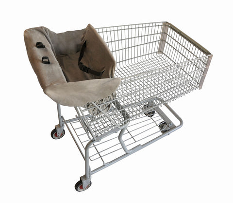 Grey Damask Shopping Cart Cover