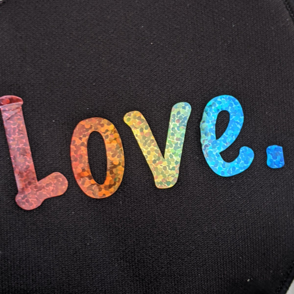 Cloth Face Mask, Copper Ion Fabric Filter - Peace, Love, Kindness & Schools