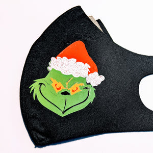 Cloth Face Mask, Copper Ion Fabric Filter - Happy Holidays