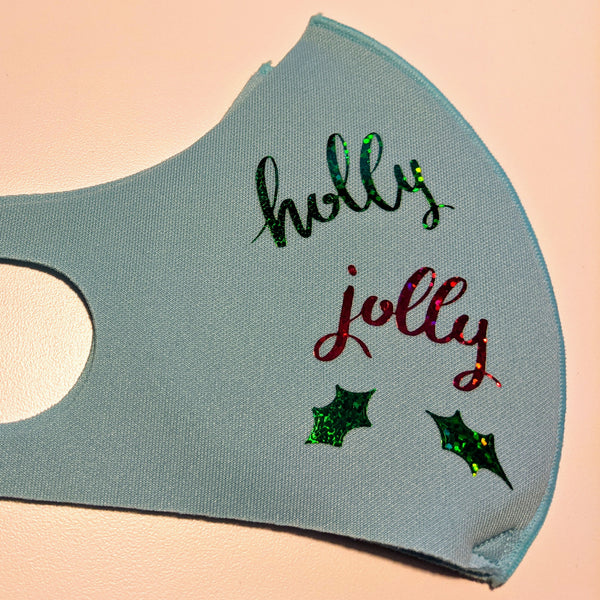 Cloth Face Mask, Copper Ion Fabric Filter - Happy Holidays